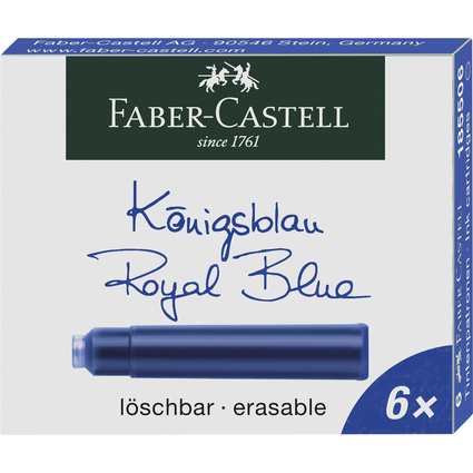 FABER-CASTELL Tintenpatronen Standard, knigsblau