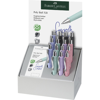 FABER-CASTELL Druckkugelschreiber POLY BALL XB, Display