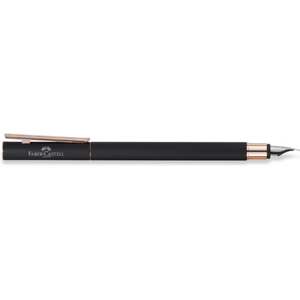 FABER-CASTELL Fllhalter NEO Slim Metall, schwarz/ros, EF