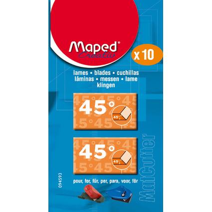 Maped Ersatzklingen für Schneidewerkzeug MatCutter 45 Grad