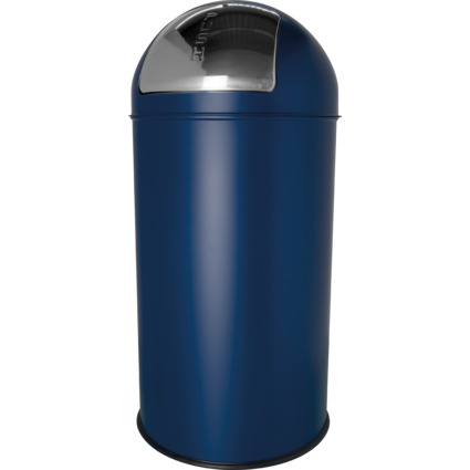 helit Metall-Abfalleimer "the dome", 50 Liter, blau