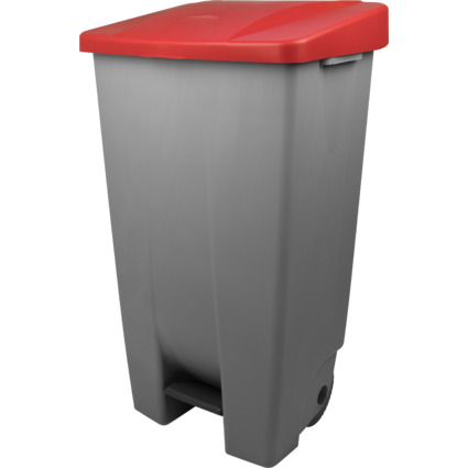helit Tret-Abfalleimer "the step chief", 120 Liter, rot