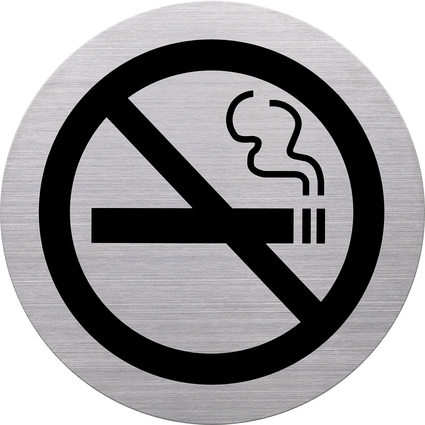 helit Piktogramm "the badge" Rauchen verboten, rund, silber