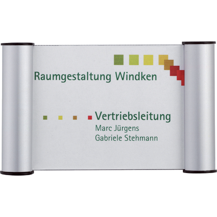 FRANKEN Türschild Clip, 180 x 115 mm - A6, silber