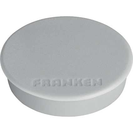 FRANKEN Haftmagnet, Haftkraft: 1.500 g, Durchm. 38 mm, grau