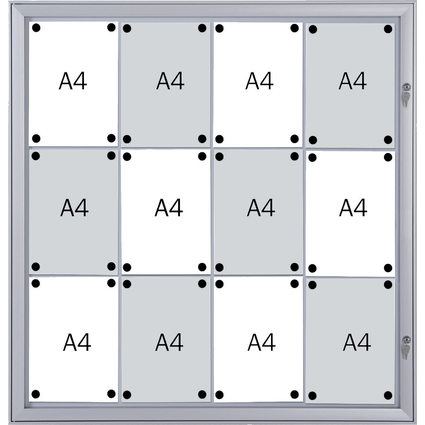 FRANKEN Schaukasten SECURITY fr 12x DIN A4, feuerfest