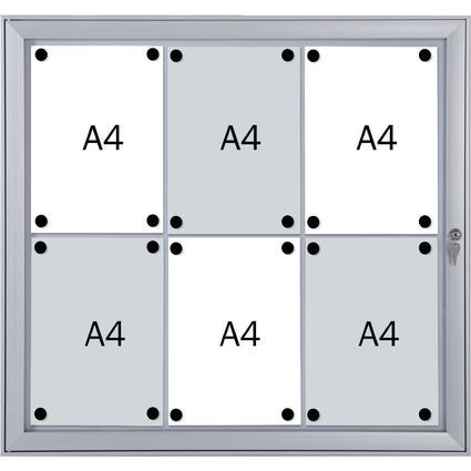 FRANKEN Schaukasten SECURITY fr 6x DIN A4, feuerfest