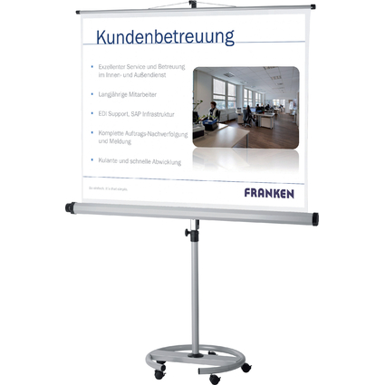 FRANKEN Stativ-Leinwand "Mobil", (B)1.800 x (H)1.800 mm