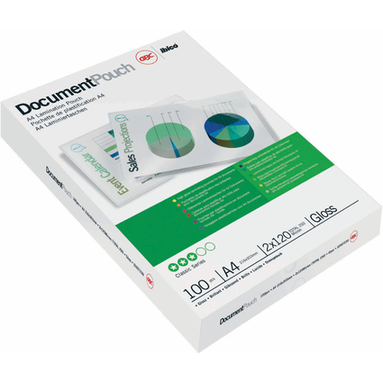 GBC Laminierfolientasche, DIN A4, glänzend, 160 mic