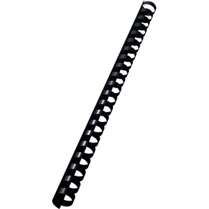 LEITZ Plastikbinderücken, DIN A4, 21 Ringe, 16 mm, schwarz