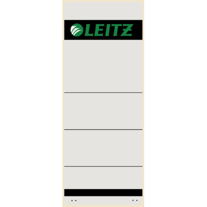 LEITZ Ordnerrcken-Etikett, 61 x 157 mm, kurz, breit, grau