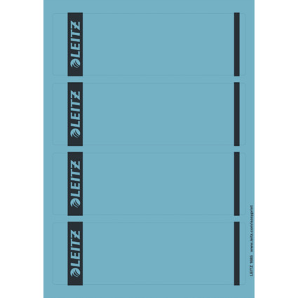 LEITZ Ordnerrcken-Etikett, 61 x 192 mm, kurz, breit, blau