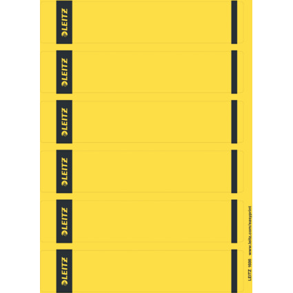 LEITZ Ordnerrcken-Etikett, 39 x 192 mm, kurz, schmal, gelb