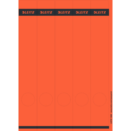LEITZ Ordnerrcken-Etikett, 39 x 285 mm, lang, schmal, rot