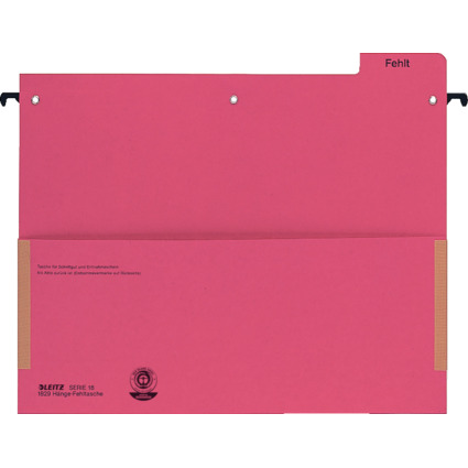 LEITZ Fehltasche für Serie 18 Hängeregistratur, rot,