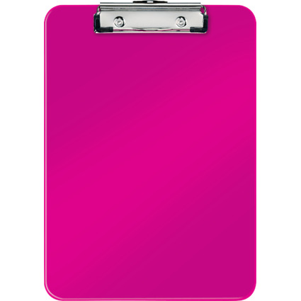 LEITZ Klemmbrett WOW, DIN A4, Polystyrol, pink-metallic ...