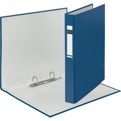 LEITZ Ringbuch Standard, DIN A4 berbreite, blau, 2 D-Ring-