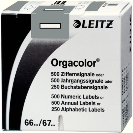 LEITZ Buchstabensignal Orgacolor "I", auf Rolle, grau