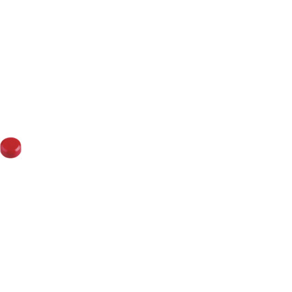 MAUL Facetterand-Magnet MAULpro, Durchm.: 15 mm, rot