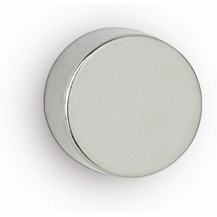 MAUL Neodym-Scheibenmagnet, 15 mm, Haftkraft: 8 kg, silber