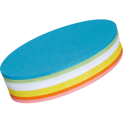 MAUL Moderationskarte, oval, 110 x 190 mm, sortiert