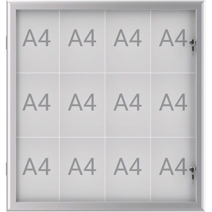 MAUL Schaukasten MAULexcite, 12 x DIN A4, Aluminium