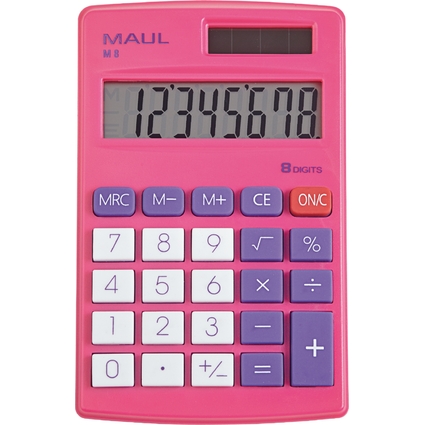 MAUL Taschenrechner M 8, 8-stellig, pink