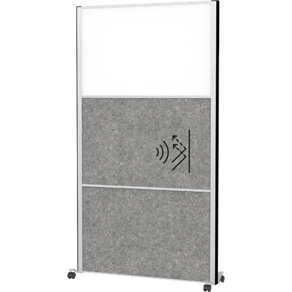 MAUL Stellwandsystem MAULconnecto, 2x Akustik/1x Whiteboard