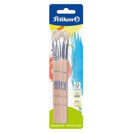 Pelikan Borstenpinsel-Set 613 F, 10-teilig, sortiert