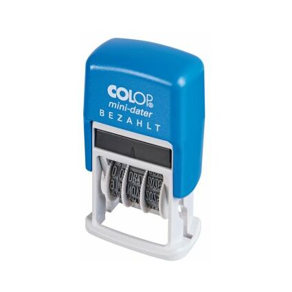 COLOP Datumstempel Mini Dater S160 L2 "BEZAHLT", im Blister