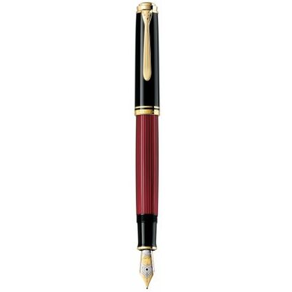 Pelikan Füllhalter "Souverän 800", schwarz/rot, B