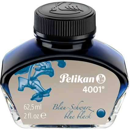 Pelikan Tinte 4001 im Glas, blau-schwarz, Inhalt: 62,5 ml