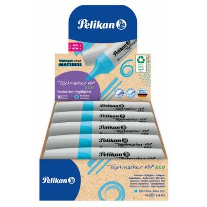 Pelikan Textmarker 490 eco, neonblau