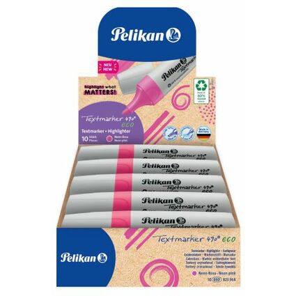 Pelikan Textmarker 490 eco, neonrosa