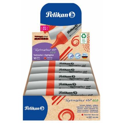 Pelikan Textmarker 490 eco, neonrot