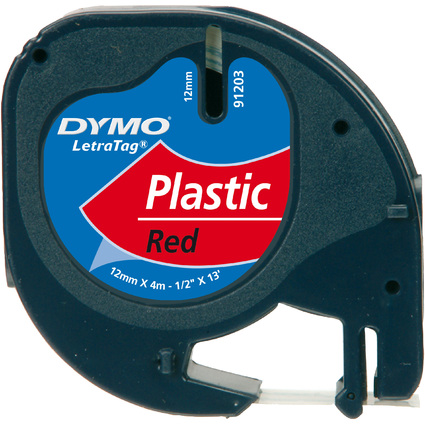 DYMO LetraTag Schriftbandkassette, Kunststoff, 12 mm x 4 m