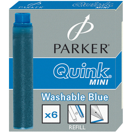 PARKER Tintenpatronen QUINKmini, blau, auswaschbar