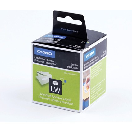 DYMO LabelWriter-Adress-Etiketten, 89 x 28 mm, weiß