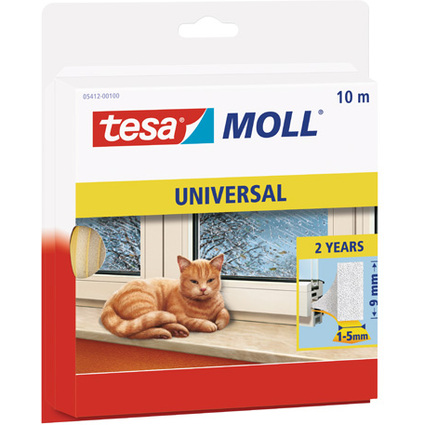 tesa Moll UNIVERSAL Schaumstoff-Dichtung, wei, 9 mm x 10 m