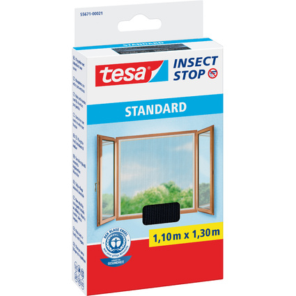 tesa Fliegengitter STANDARD fr Fenster, 1,10 m x 1,30 m