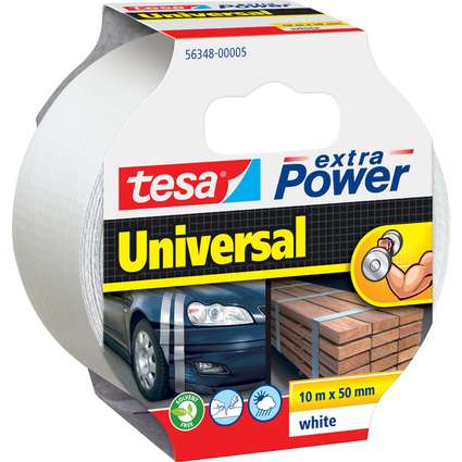 tesa Folienband extra Power Universal, 50 mm x 10 m, wei