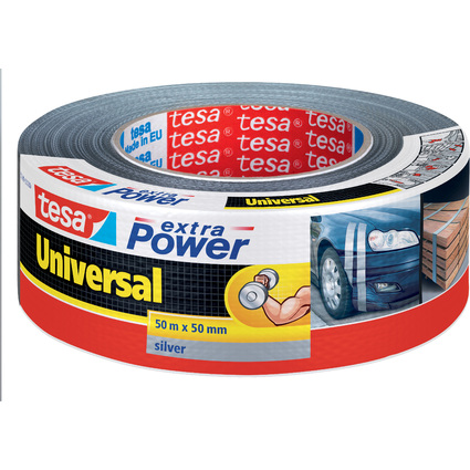 tesa Folienband extra Power Universal, 50 mm x 50 m, silber