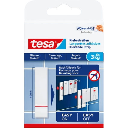 tesa Powerstrips Klebestreifen fr Fliesen und Metall