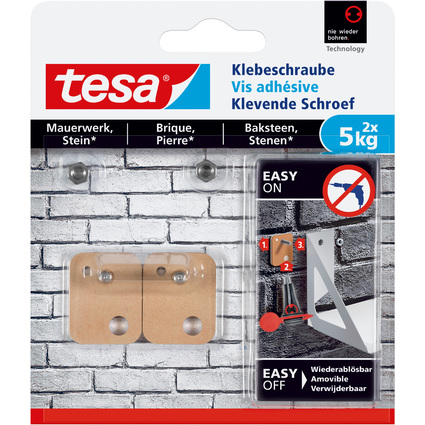 tesa Klebeschraube für Mauerwerk, rechteckig, 5,0 kg