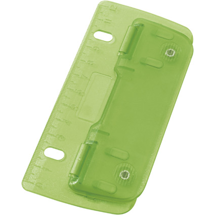 WEDO Taschenlocher, Stanzleistung: 3 Blatt, ICE grün