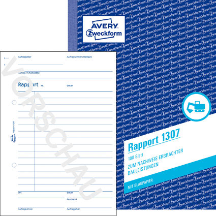 AVERY Zweckform Formularbuch "Rapport", A5, 100 Blatt