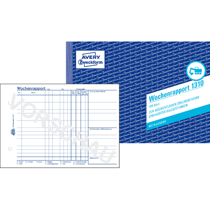 AVERY Zweckform Formularbuch "Wochenrapport", A5 quer