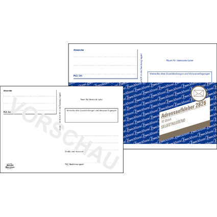 AVERY Zweckform Vordruck "Adressaufkleber", A6 quer