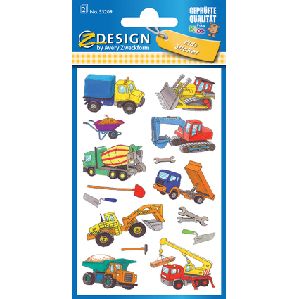 AVERY Zweckform ZDesign Kids Sticker "Baustelle"