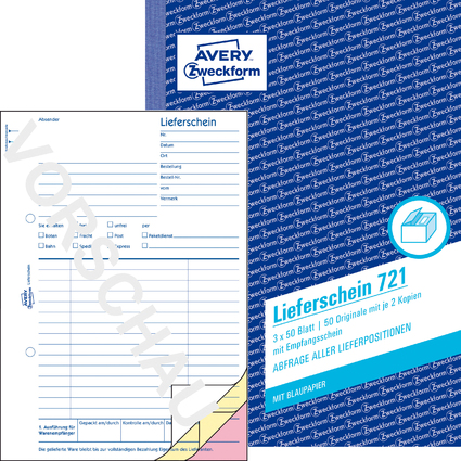 AVERY Zweckform Formularbuch "Liefer-/Empfangsschein", A5